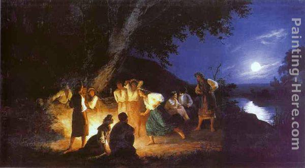 Night on the Eve of Ivan Kupala painting - Henryk Hector Siemiradzki Night on the Eve of Ivan Kupala art painting